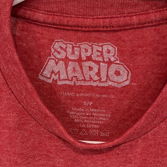Vintage Super Mario Graphic T-Shirt Nintendo Small Red EUC Unisex - Picture 3 of 6